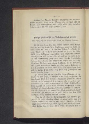 Einige Hindernisse der Bekehrung der Juden.