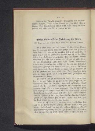 Einige Hindernisse der Bekehrung der Juden.