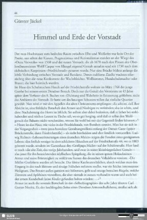 Himmel und Erde der Vorstadt