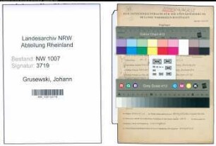 Entnazifizierung Johann Grusewski , geb. 14.08.1897 (Angestellter)
