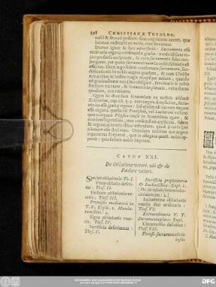 Caput XXI. De Oblatione veteri ubi & de Foedere veteri.