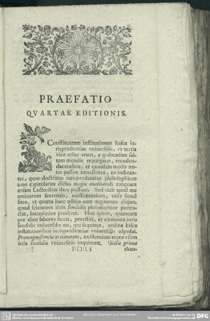 Praefatio Quartae Editionis
