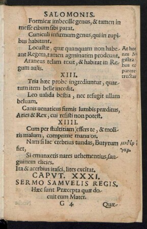Caput. XXXI. Sermo Samuelis Regis.