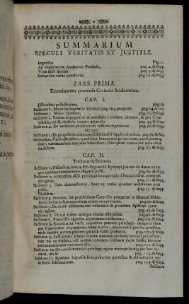 Summarium Seculi Veritatis Et Justitiæ.