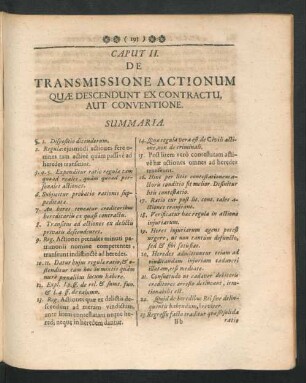 Caput II. De Transmissione Actionum Quae Descendunt Ex Contractu, Aut Conventione.