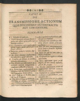 Caput II. De Transmissione Actionum Quae Descendunt Ex Contractu, Aut Conventione.