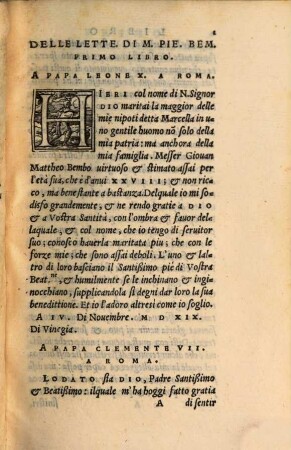 Delle Lettere Di M. Pietro Bembo ... Volume, 1