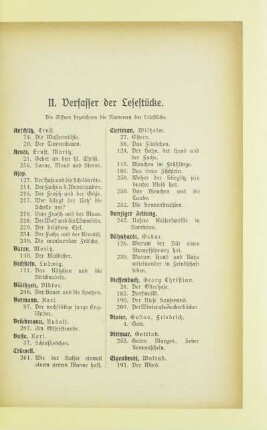 II. Verfasser der Lesestücke