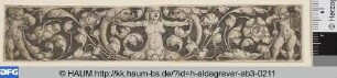 Rankenwerk mit Sirene und Putten, Querfüllung