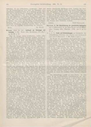 226-228 Die Ueberlieferung der griechischen Apologeten des 2. Jahrhunderts in der alten Kirche und im Mittelalter