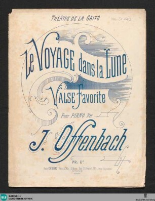 Le voyage dans la lune : valse favorite; pour piano