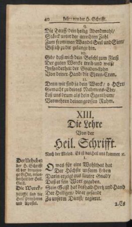 XIII. Die Lehre Von der Heil. Schrifft