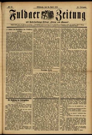 Ausgabe vom Mittwoch, den 24. April 1895.