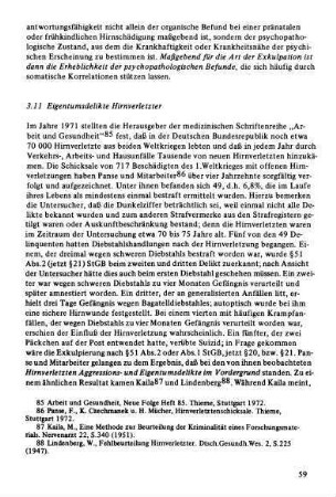 3.11. Eigentumsdelikte Hirnverletzter