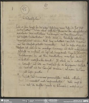 Eigenh. Brief von Jacob Grimm an August Wilhelm von Schlegel, Kassel, 23.12.1826