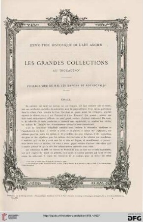 4: Exposition historique de l'art ancien, [2] : Les grandes collections au Trocadéro. Collections de MM. les barons de Rothschild