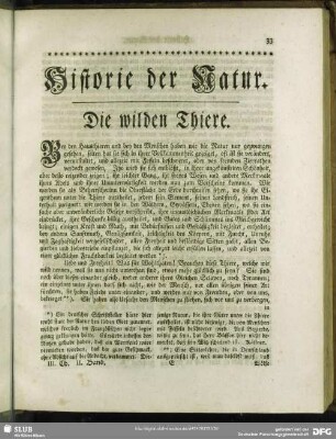 Die wilden Thiere