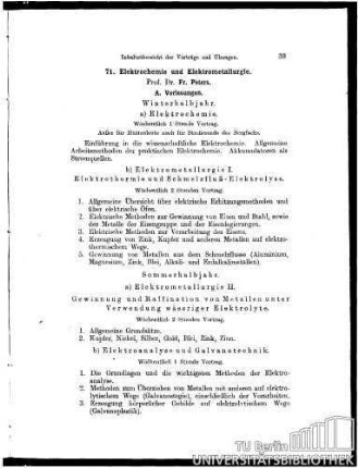 71. Elektrochemie und Elektrometallurgie