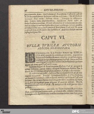 Capvt VI. De Bvllæ Jubileæ Avctoris Adscito Nomine Papa.