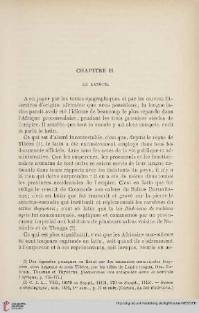 Chapitre II: La langue