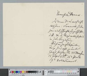 Brief an Laura von Beckerath