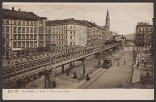 Ansichtskarte Hochbahn, Bahnhof Oranienstraße