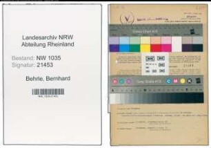 Entnazifizierung Bernhard Behrle , geb. 19.08.1917 (Angestellter)