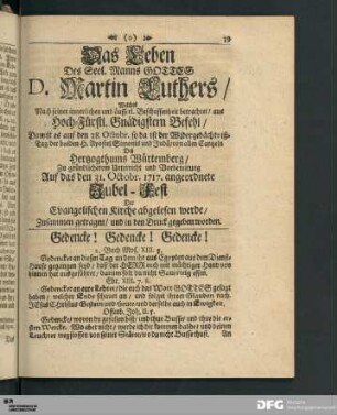 Das Leben Des Seel. Manns Gottes D. Martin Luthers...