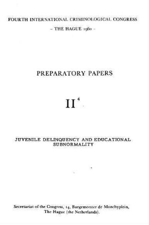 Juvenile delinquency and educational subnormality