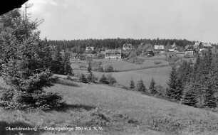 Oberbärenburg. Blick auf Oberbärenburg