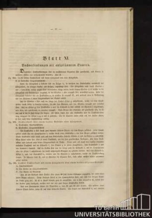 Blatt XI. Dachverbindungen mit aufgekämmten Sparren