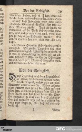Von der Reinigkeit.