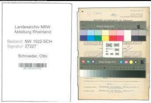 Entnazifizierung Otto Schroeder , geb. 17.12.1909 (Vertreter)