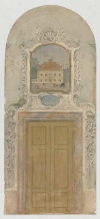 Thiersch, Friedrich von; München; Justizpalast - Dekorationsentwurf (Ansicht)