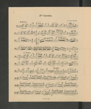 2me Gavotte. [Violoncello]