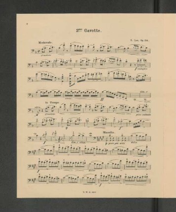 2me Gavotte. [Violoncello]