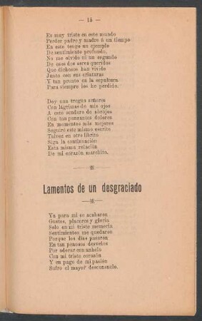 Lamentos de un desgraciado