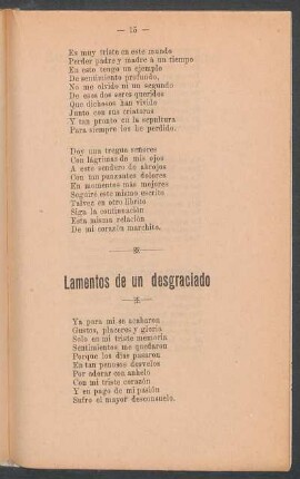 Lamentos de un desgraciado
