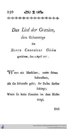 Das Lied der Grazien