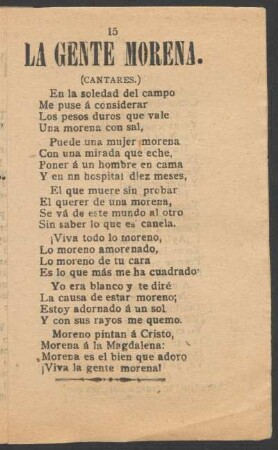 La gente morena. : (Cantares.)