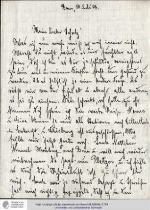 Brief vom 10.07.1908