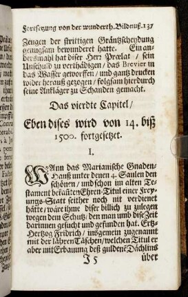 Das vierdte Capitel/ Eben dises wird von 14. biß 1500. fortgesetzet