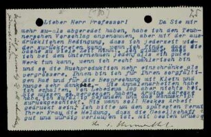 Nr. 25: Postkarte von Otto Blumenthal an David Hilbert, Aachen, 29.6.1907