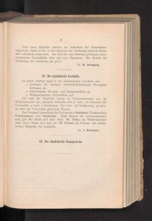 40. Der akademische Gesangverein.