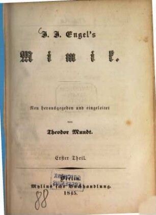 J. J. Engel's Mimik, 1