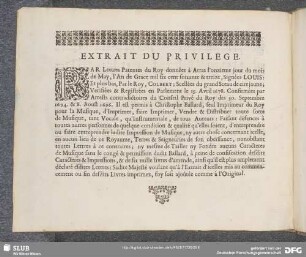 Extrait du privilege