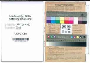 Entnazifizierung Otto Andes , geb. 19.12.1922 (Kaufmaennischer Angestellter)