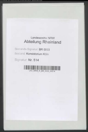 Übergang der Jesuitengüter an das Gymnasium Münstereifel