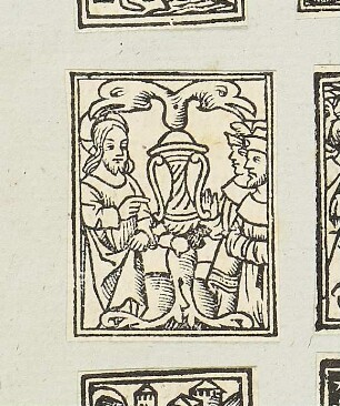 Christus, aus: "Biblia cum concordantijs veteris et noui testamenti et sacrorum canonum", Lyon 1520