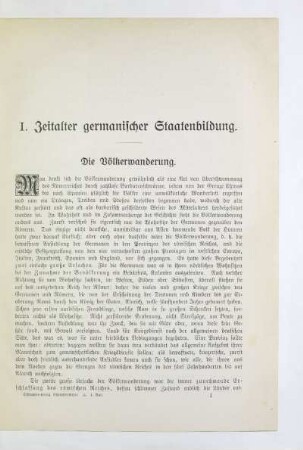 I. Zeitalter germanischer Staatenbildung
